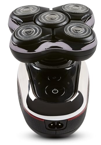 Cordless Head Shaver Electric Razor with 5 Dual Track Heads, 360 Flexing Head & Pop-Up Trimmer, Wet/Dry Shaving, 60 Mins Run Time H584