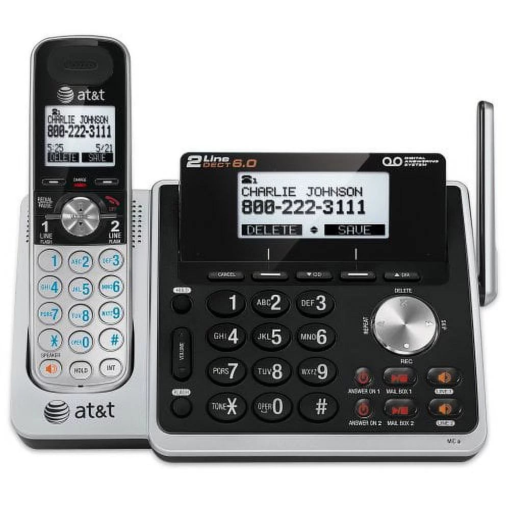 2-Line Expandable Cordless Phone with Answering System and Dual Caller ID H786951