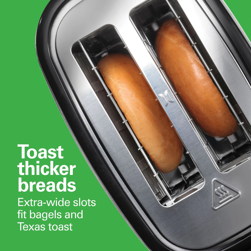 2 Slice Toaster with Toast Boost, Black with Stainless Steel Accents C734968