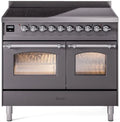 40 Induction Range with Electric Oven in Matte Graphite V2355
