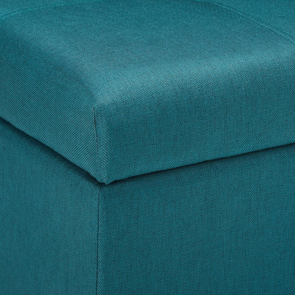 Dark Teal Fabric Storage Ottoman A4157