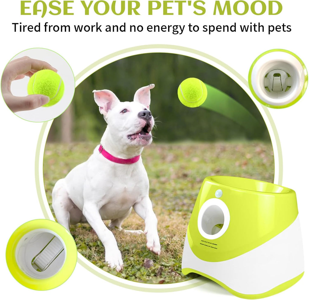Automatic Ball Launcher for Dogs, 6PCS Tennis Balls Included C65519