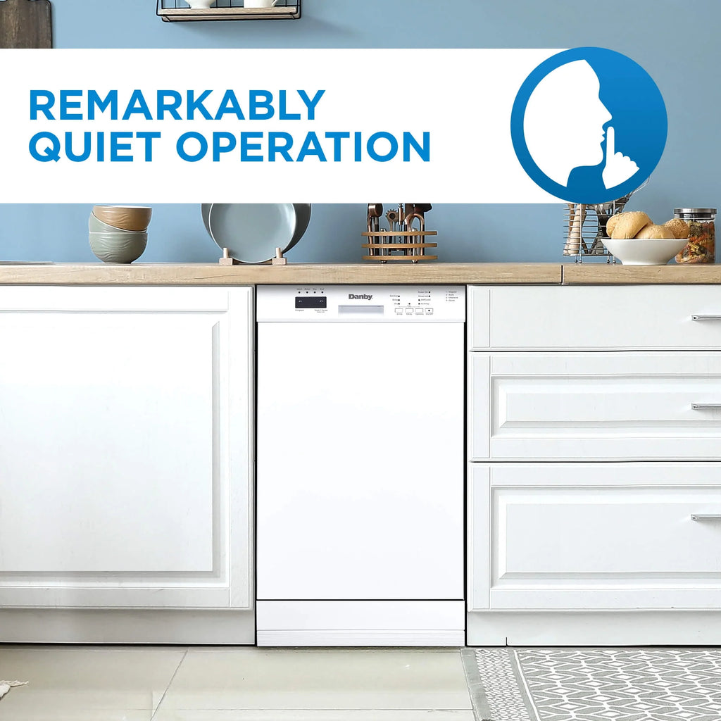 18 Wide Built-in Dishwasher in White J385216