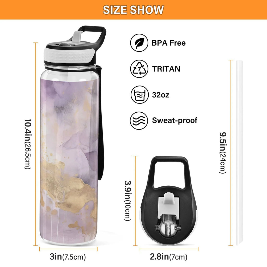 32oz Tritan Leakproof Water Bottle with Straw S327558