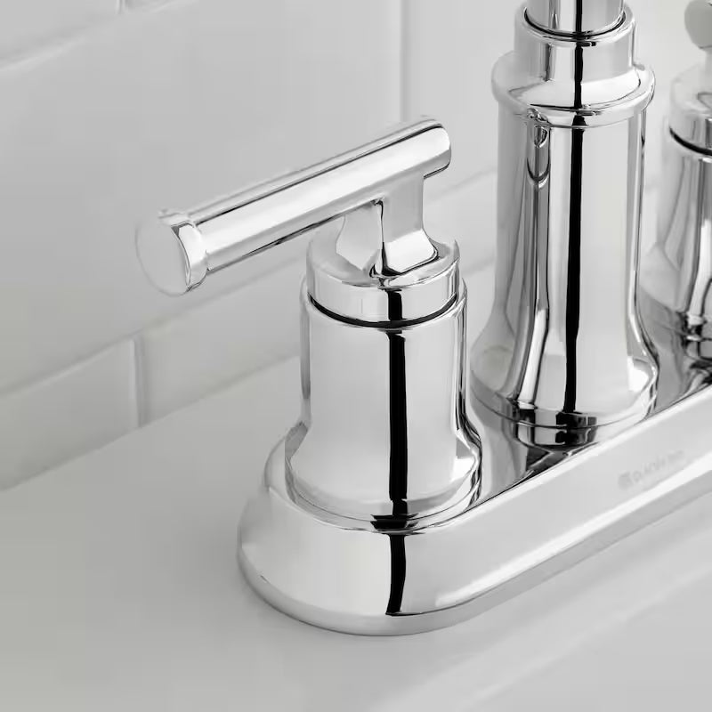 4 in. Centerset Double-Handle High-Arc Bathroom Faucet Polished Chrome 2-Pack L488