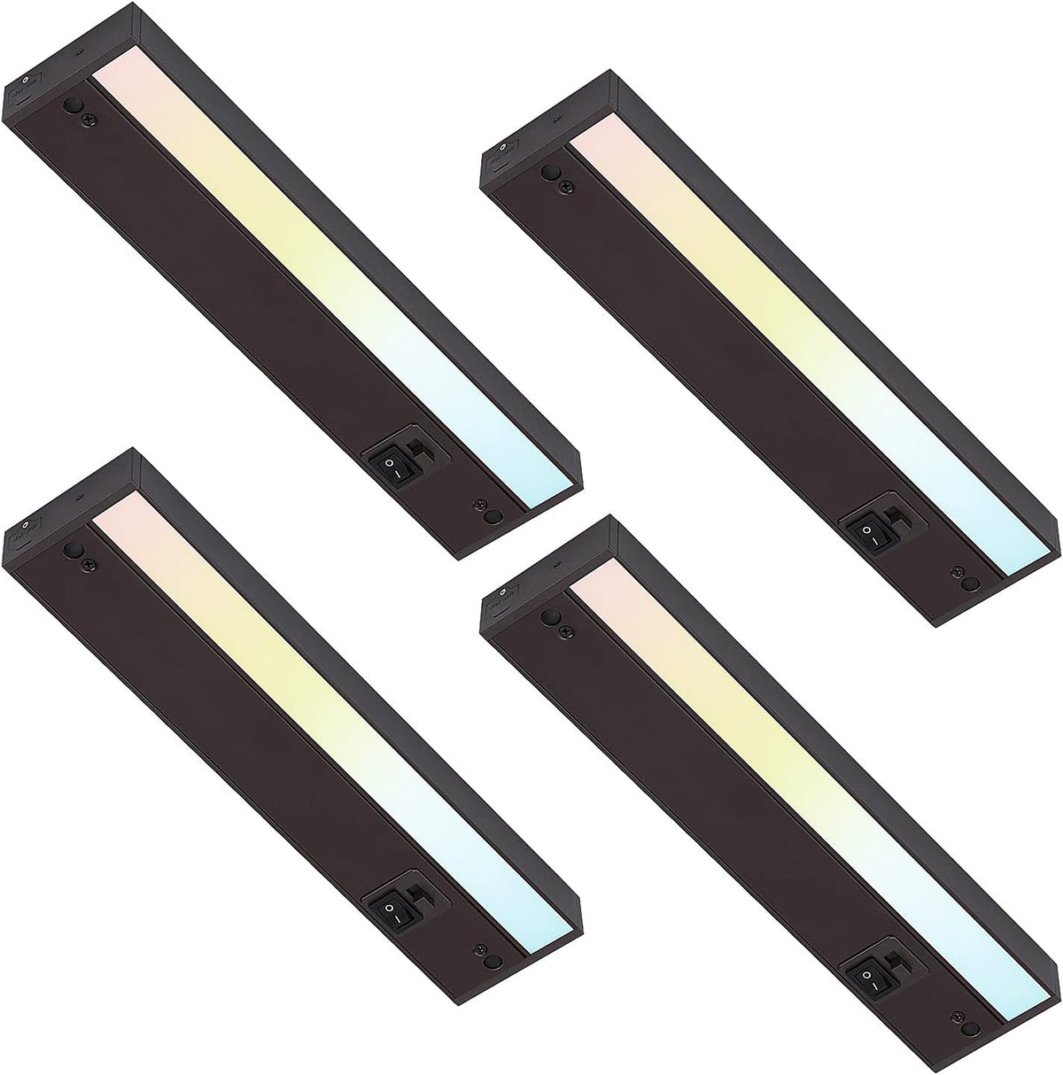 Dimmable LED Under Cabinet Light, 12 Inch, 3 Color Selectable, Pack of 4 R804877