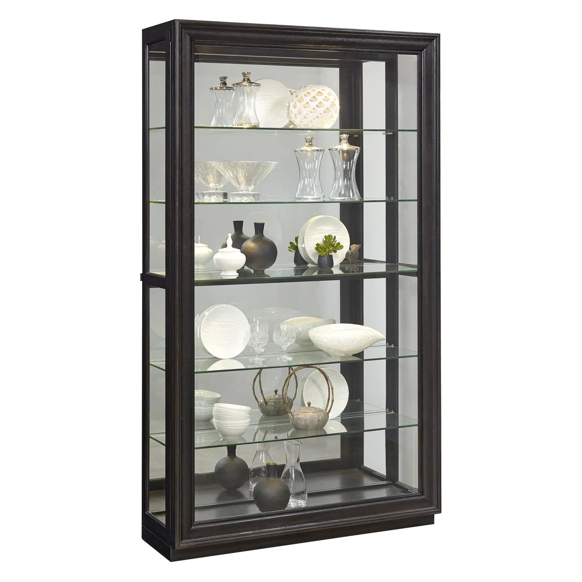 5 Shelf Sliding Glass Door Curio Cabinet P725066