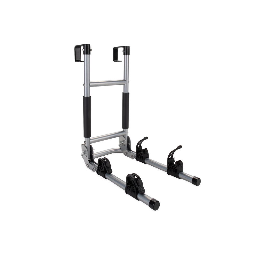 Camper/RV Ladder Mount Bike Rack, Holds 2 Bikes, Black & Silver G300684