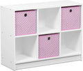 6 Cube Storage Organizer Bookcase with Bins V329