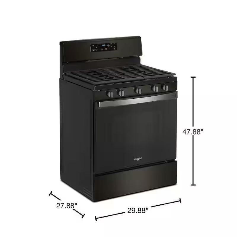 5.0 cu. ft. Gas Range with Self Cleaning in Black Stainless O269