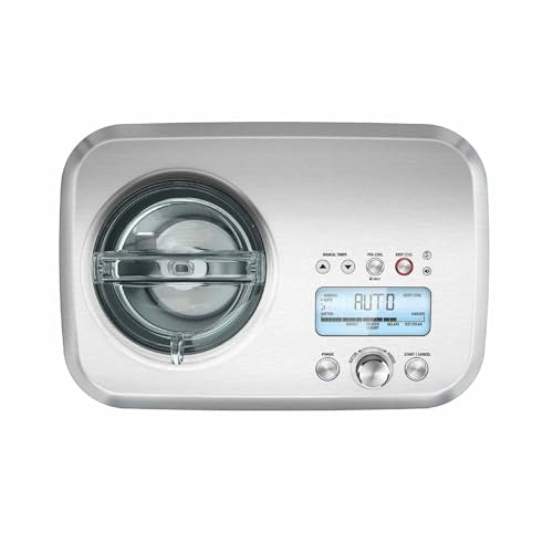 Brushed Stainless Steel Ice Cream Maker O7349