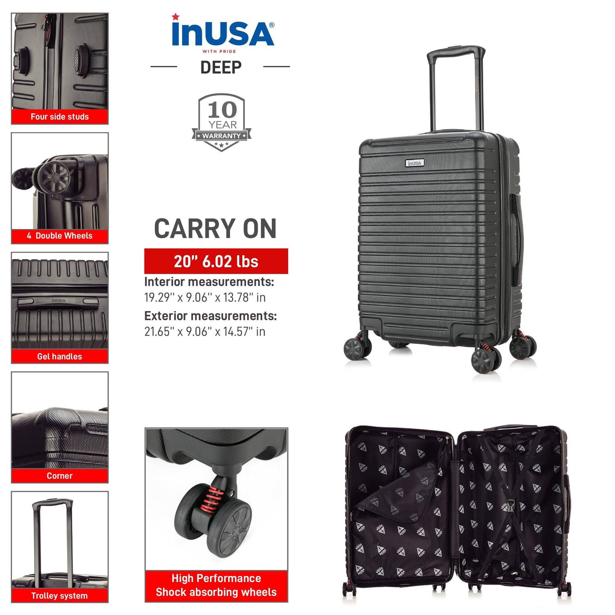 Rose Gold 20 in. Carry-On Hardside Spinner B724