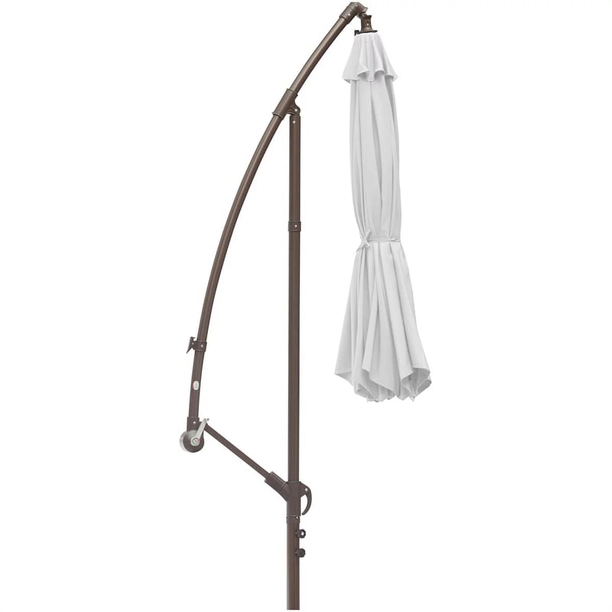 10 ft. Patio Cantilever Hanging Umbrella with 4-piece Base Weight P335