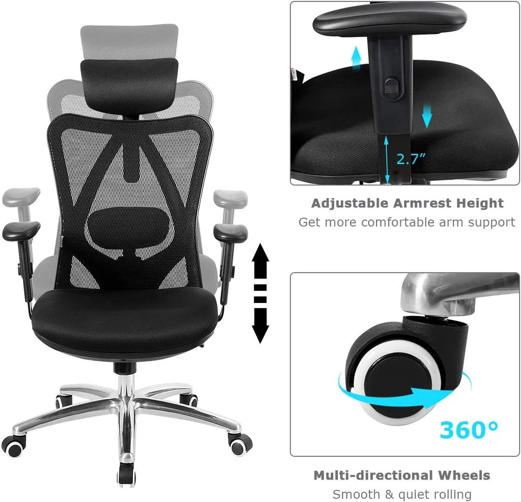 Black Ergonomic Mesh Office Chair S6270