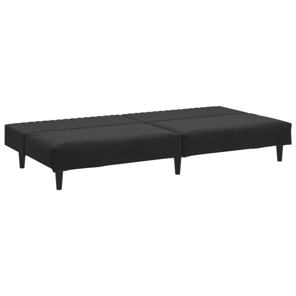 Black Velvet 2-Seater Sofa Bed V959