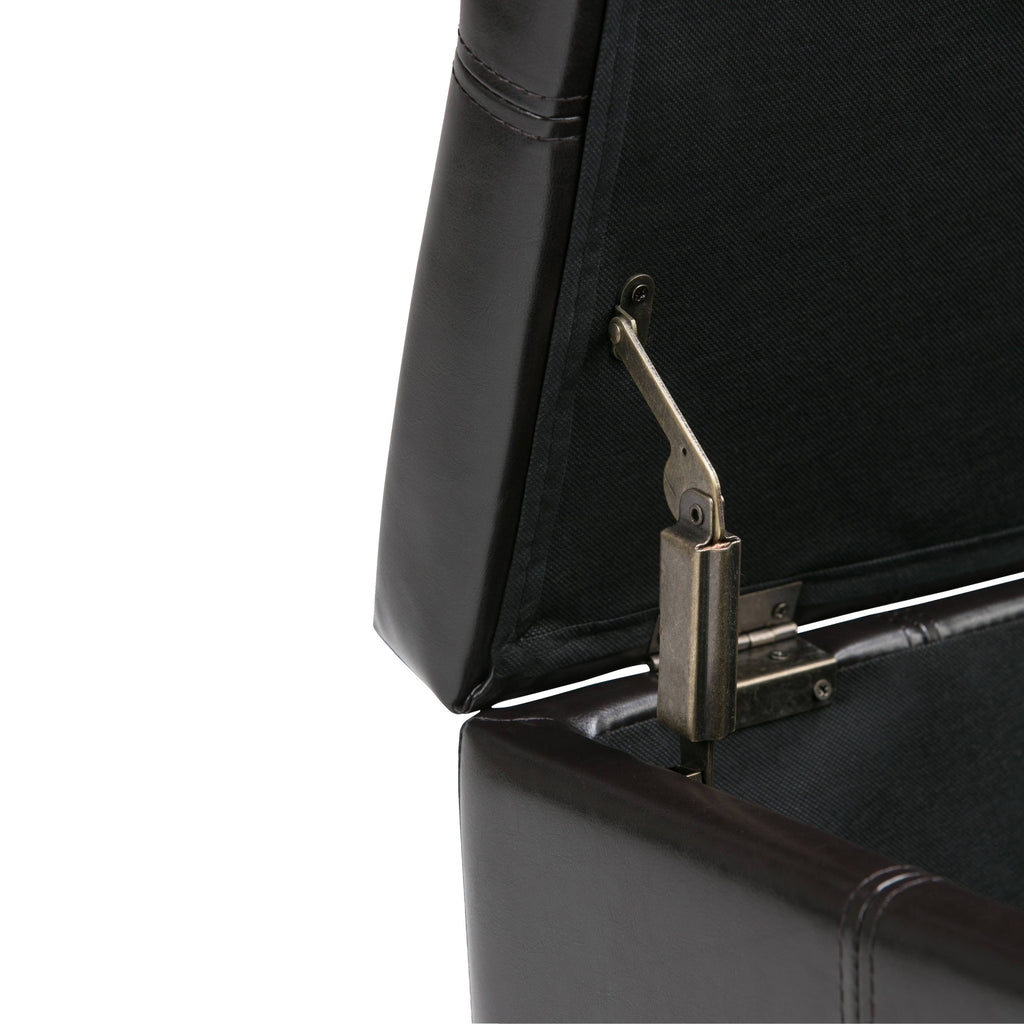 Black Storage Ottoman Bench Y5433