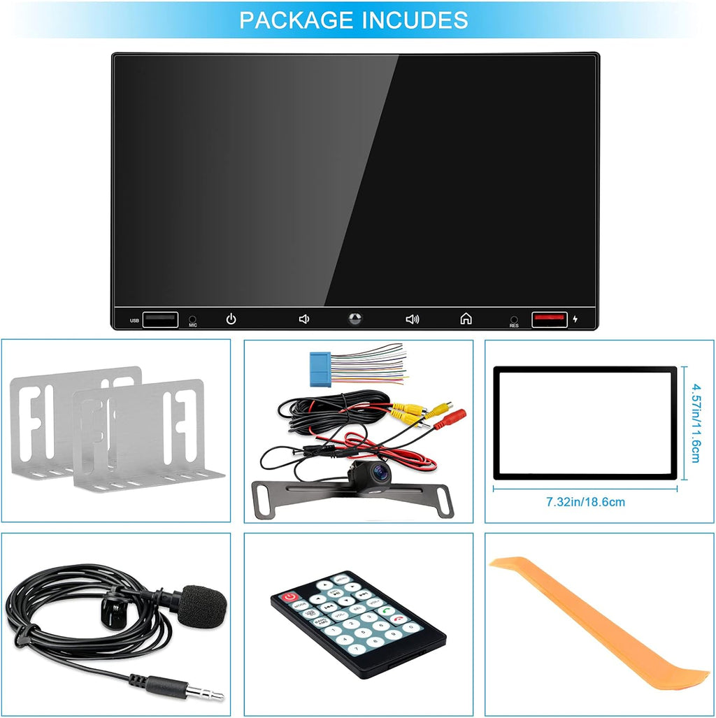 7 Inch Double Din Car Stereo with Touchscreen Bluetooth S8121