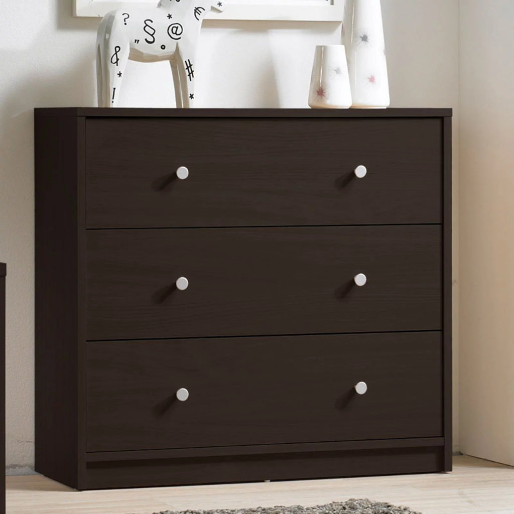 White 3 Drawer Dresser F66026