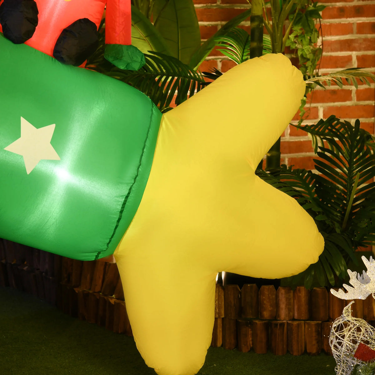 Inflatable Christmas Rocket with Santa Claus LED Yard Display Y91574