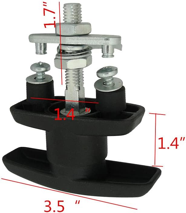 2 PCS T-Handle Door Lock Latch ABS Zinc Alloy Lock Body Kit F3234
