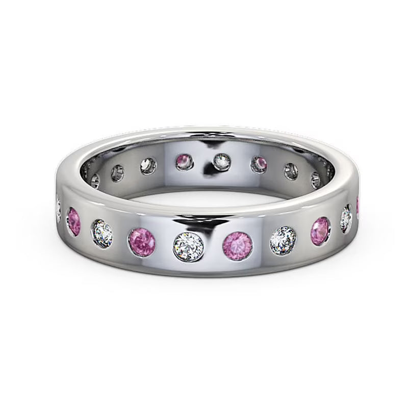 14K White Gold Eternity Band X8408