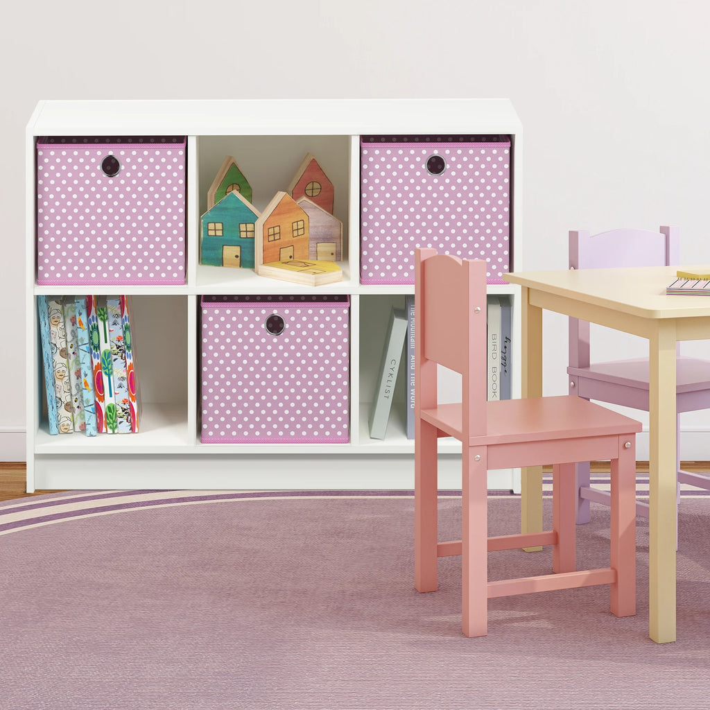 6 Cube Storage Organizer Bookcase with Bins V329