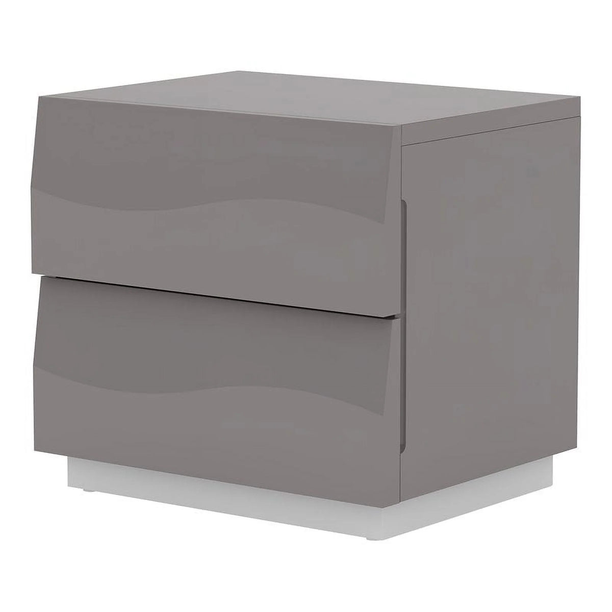 4-Piece Bedroom Set with Chest Dresser and 2 Nightstand in Gray M146843