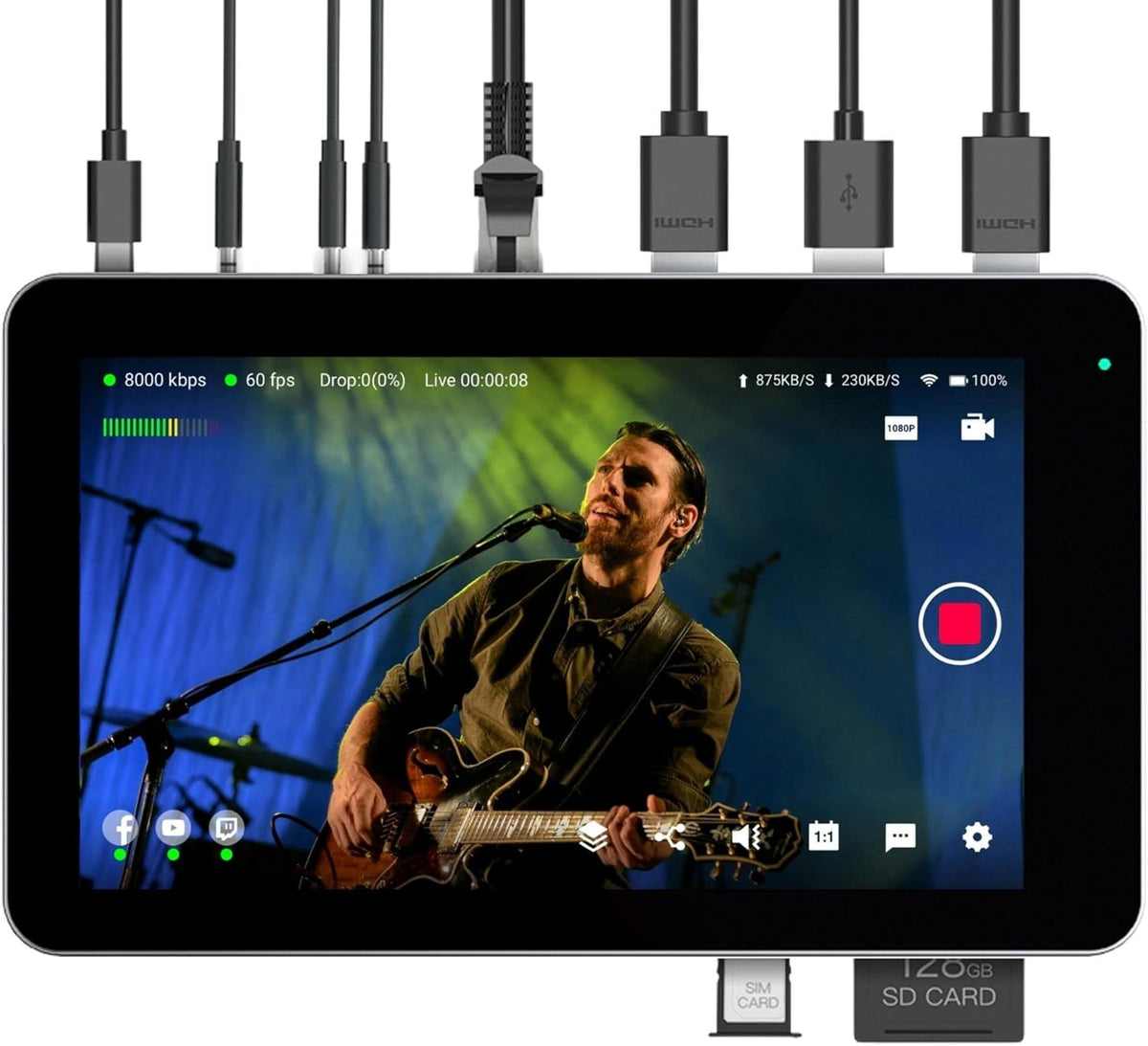 Ultra-Portable All-in-One Live Streaming Encoder & Monitor U324853