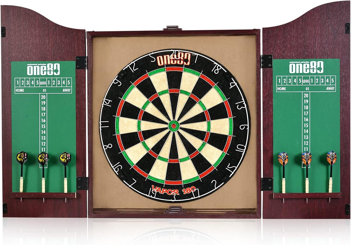 All-in-One Dartgame Center with Sisal Dartboard and Cabinet V4858