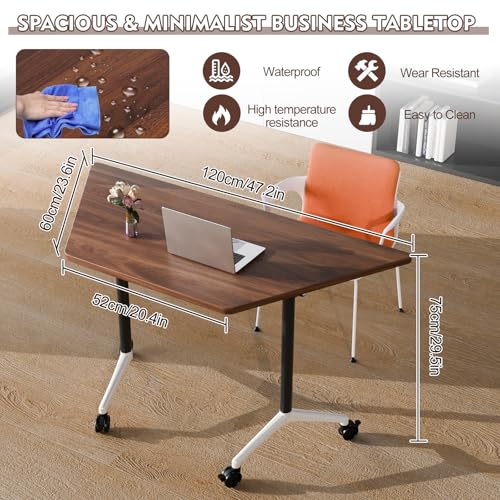6 Pack Folding Conference Table On Wheels N2747
