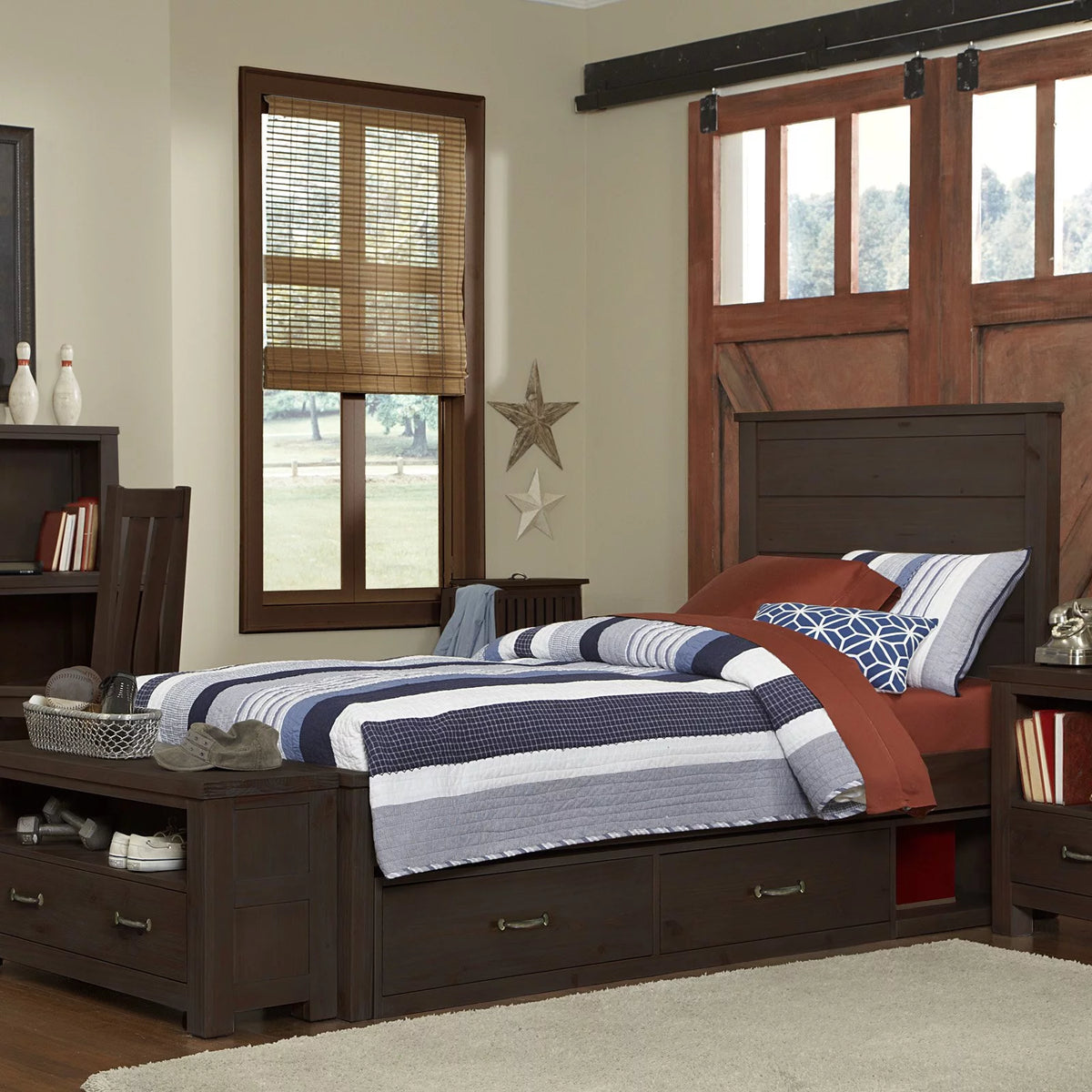 Wood Full Panel Bed A193765