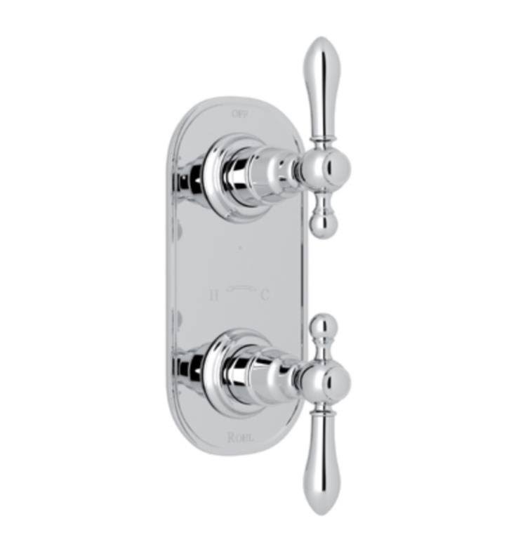 4 inch Thermostatic Trim with Diverter and Cross Handles N6951