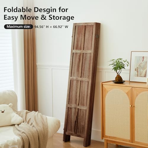 5.6 FT Folding Wooden Room Divider T28832