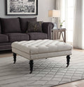 Natural Square Tufted Ottoman O647442