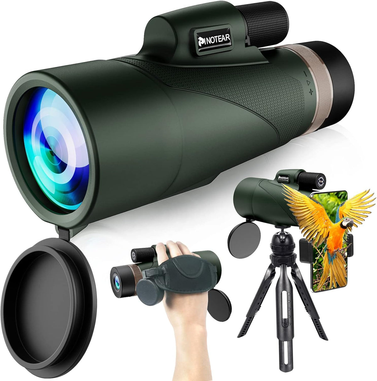 10-30X50 Monocular Telescope with Smartphone Adapter and Tripod I37391