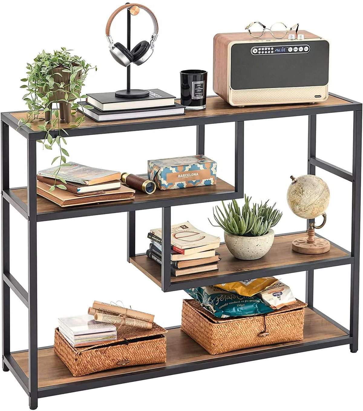 Narrow 4 Tier Wood Console Table S758392