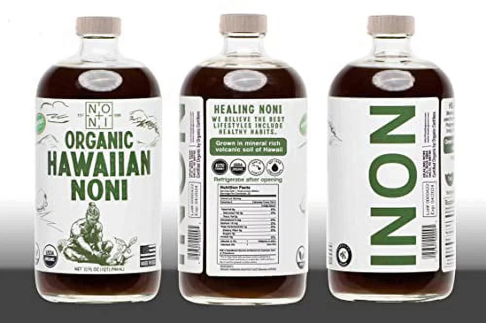 Organic Hawaiian Noni Juice - 1 Pack of 32oz Glass Bottles L533
