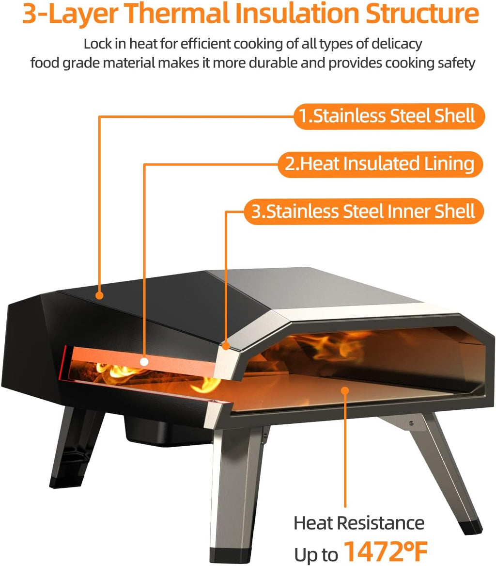 Stainless Steel Portable Pizza Oven U798138