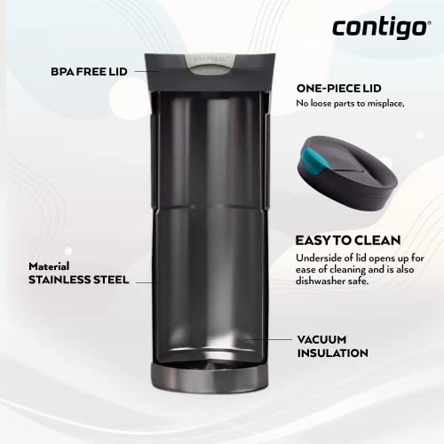 Black Stainless Steel Travel Mug, 590 ml X442324