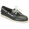 Blue Navy Leather Boat Shoes N41578