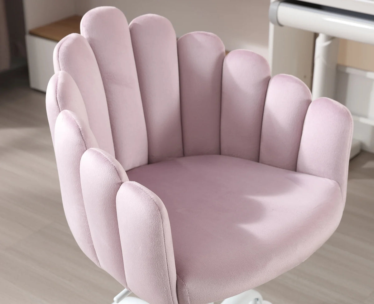 Purple Velvet Adjustable Kids Swivel Chair A158833