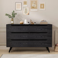 Black Wood 6 Drawer Dresser C301170