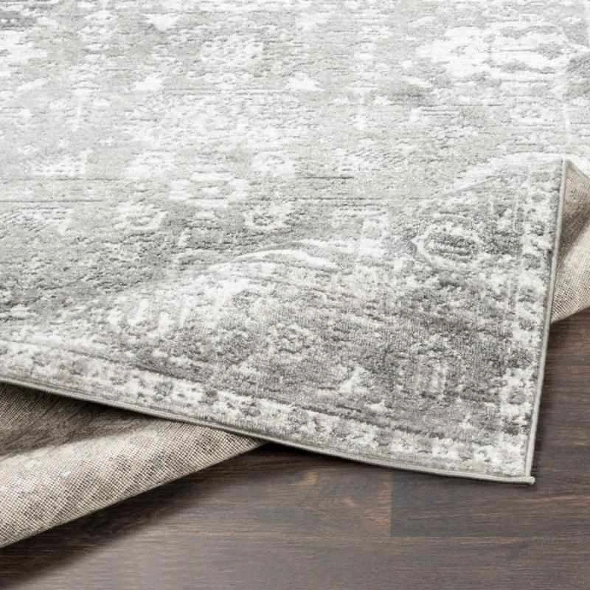 9x12 Gray Charcoal White Area Rug D859106