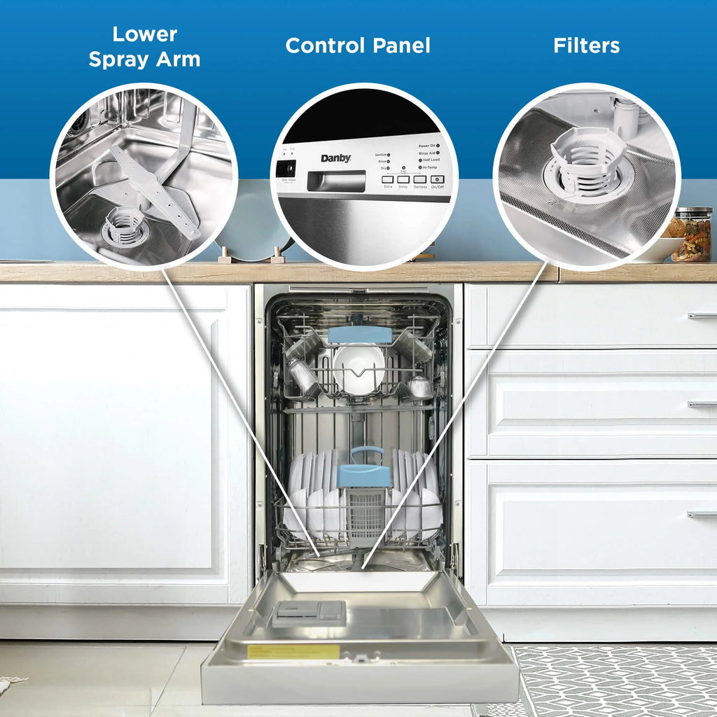 18 Wide Built-in Dishwasher in White J385216