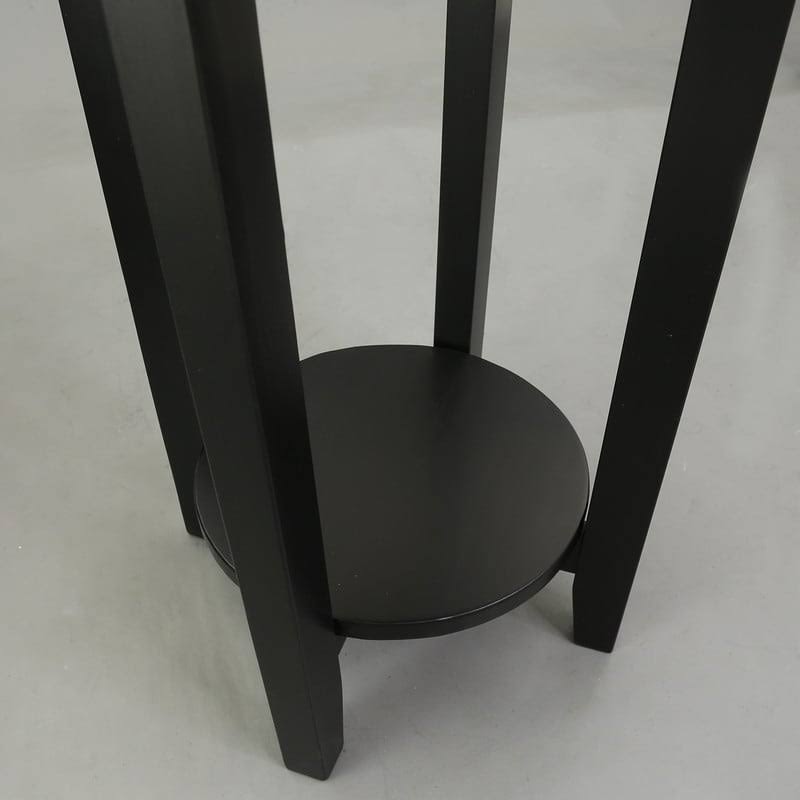 Round End Table with Solid Red Oak Top W190784