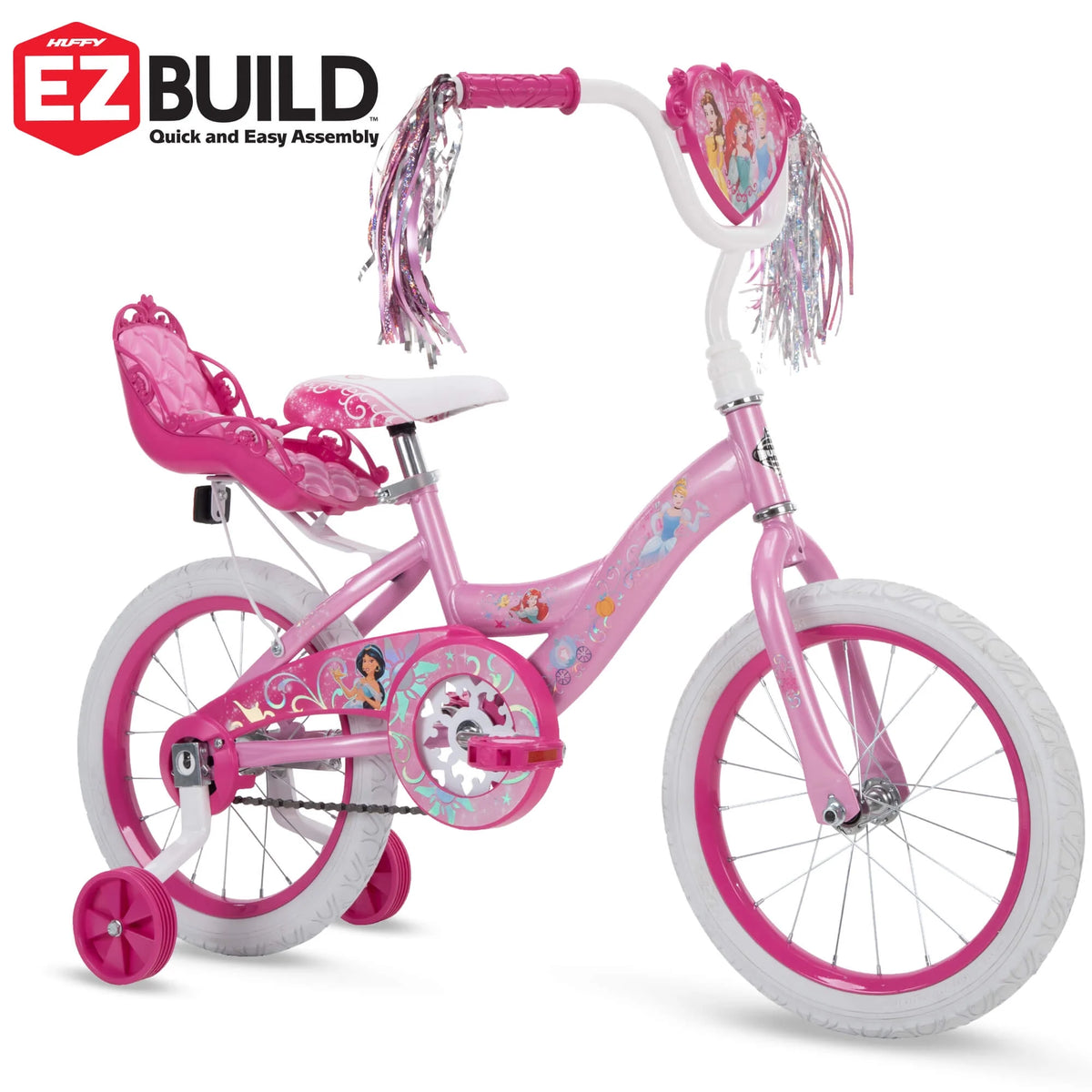 Pink 16" Sidewalk Bike with Training-Wheels F240690