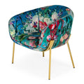 Contemporary Floral Velvet Accent Chair Y7327