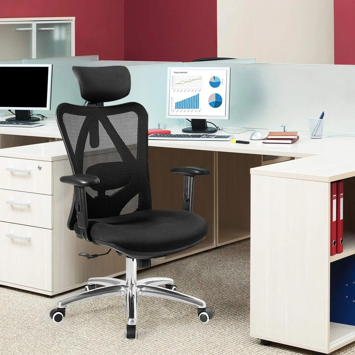 Black Ergonomic Mesh Office Chair S6270