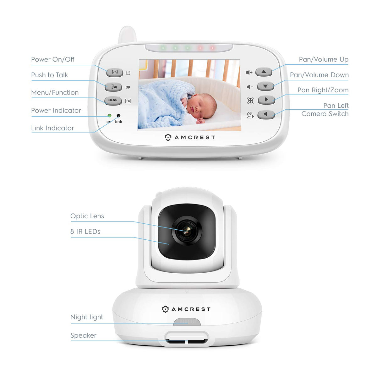 Video Baby Monitor with Camera and Audio N4327