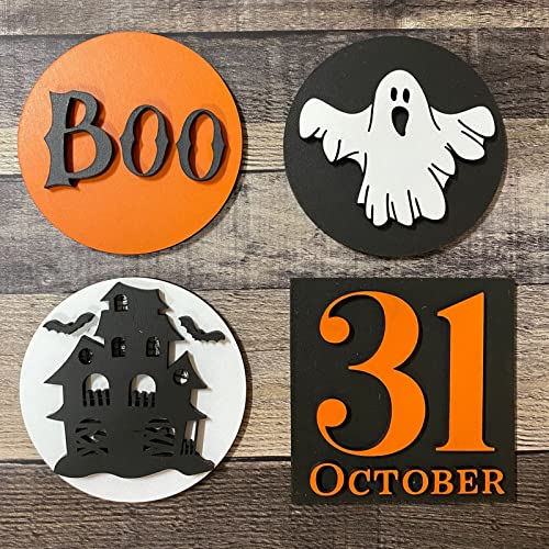 4 Pieces Halloween Tiered Tray Decor Set H940647